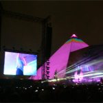 Coldplay lighting up The Pyramid